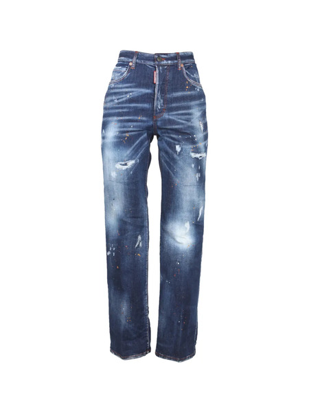  Dsquared2 Vaqueros Con Efecto Envejecido - Azul 