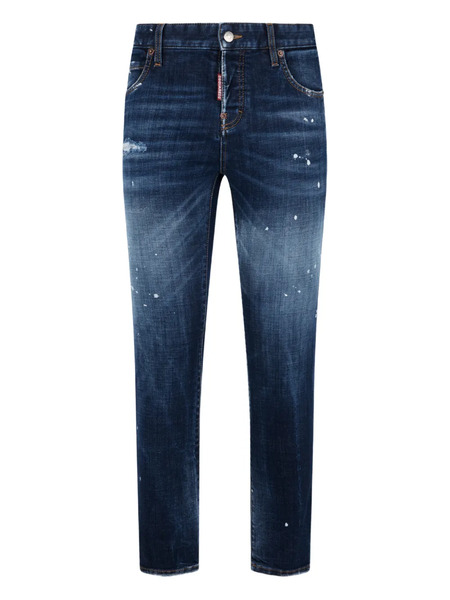  Dsquared2 Vaqueros Con Parche Del Logo - Azul 