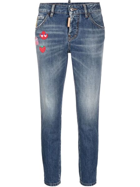  Dsquared2 Vaqueros Con Parches - Azul 