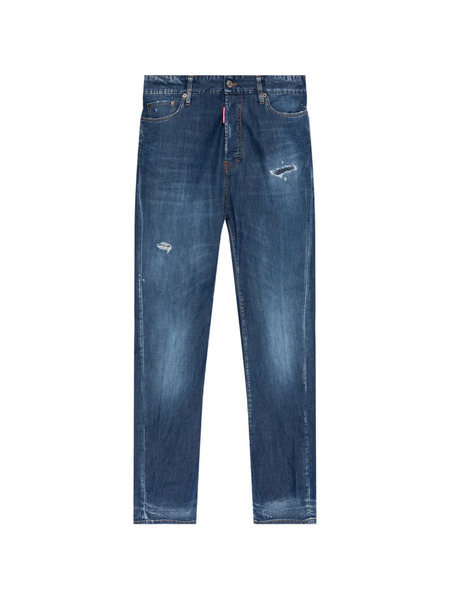  Dsquared2 Vaqueros Loose Twst Con Efecto Envejecido - Azul 