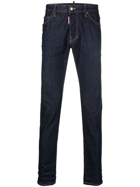  Dsquared2 Vaqueros Rectos Con Logo Icon - Azul 