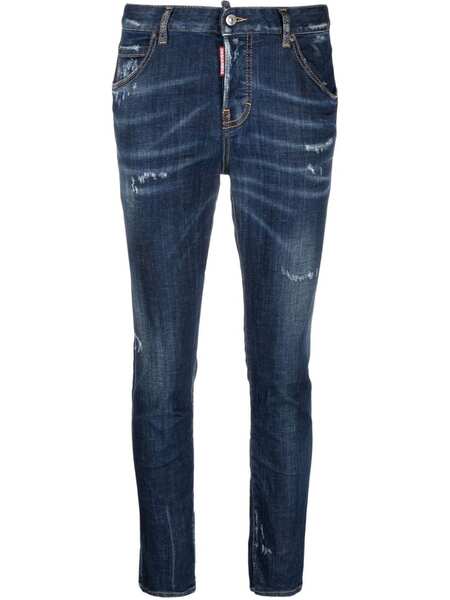  Dsquared2 Vaqueros Skinny De Talle Medio - Azul 