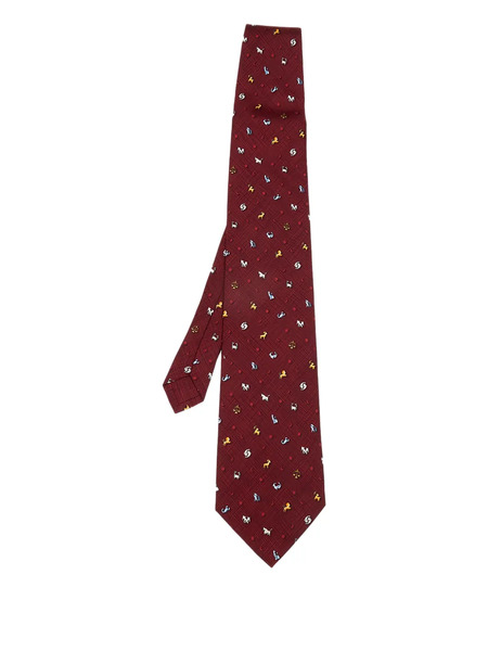  Dunhill Corbata Zodiac Pre-owned - Rojo 