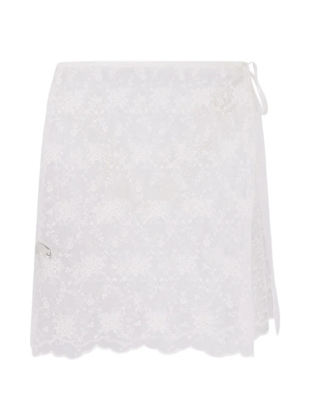  Dunst Falda Bordada A Capas - Blanco 
