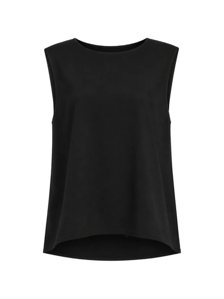  Dusan Draped-back Silk Top - Negro 
