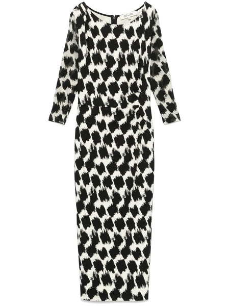 Dvf Diane Von Furstenberg Vestido Midi Linea - Neutro 