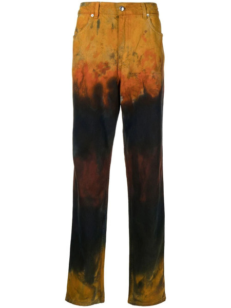 Eckhaus Latta Vaqueros Rectos Con Efecto Envejecido - Multicolor 