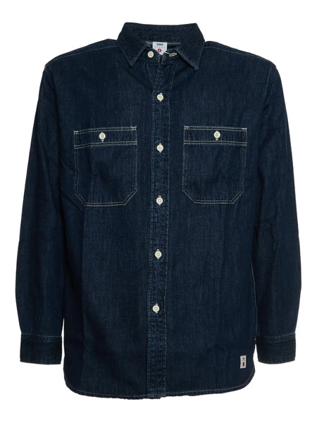  Edwin Camisa Worker Con Botones - Azul 