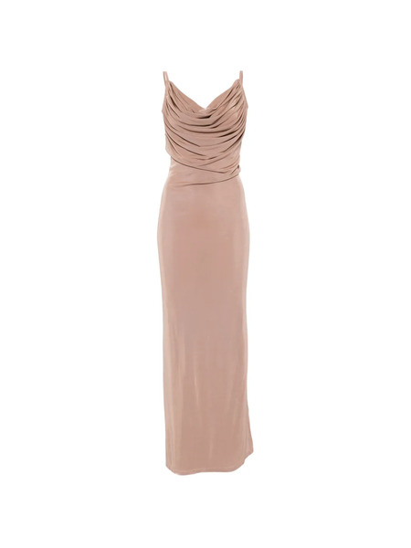  Eleh Vestido Largo Drapeado - Marrón 