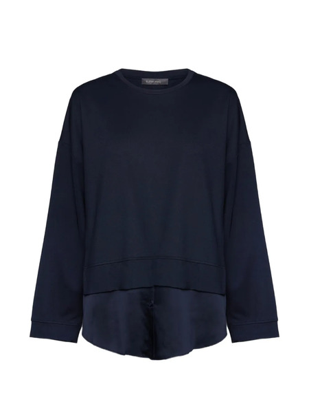  Elena Mirò Sudadera Con Cuello Redondo - Azul 