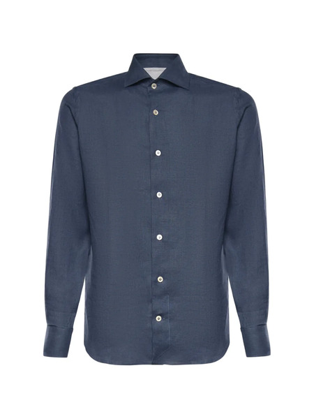  Eleventy Camisa De Lino - Azul 