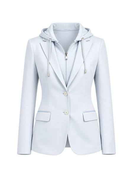  Eleventy Hooded Layered Blazer - Azul 