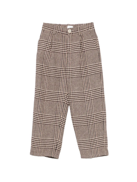  Eleventy Kids Check-pattern Trousers - Neutro 
