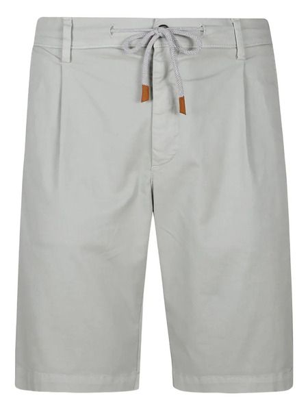  Eleventy Pleated Drawstring Shorts - Verde 
