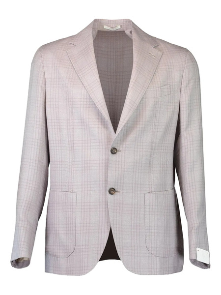  Eleventy Single-breasted Checked Blazer - Neutro 