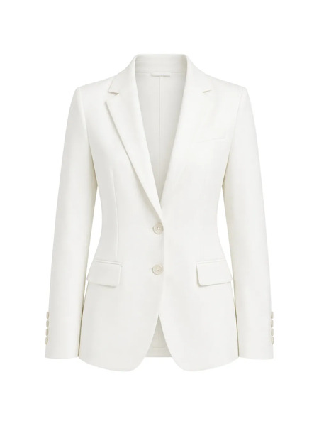  Eleventy Single-breasted Notched-lapel Blazer - Blanco 