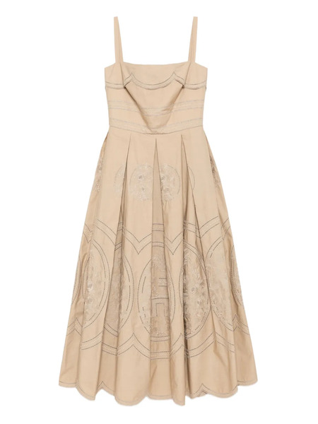  Elie Saab Vestido Largo Con Bordado - Gris 