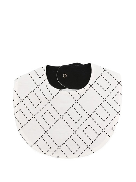  Elisabetta Franchi La Mia Bambina Babero Con Motivo Geométrico - Blanco 