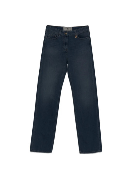  Elisabetta Franchi Vaqueros Con Detalle Del Logo - Azul 