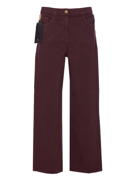  Elisabetta Franchi Vaqueros Con Placa Del Logo - Rojo 
