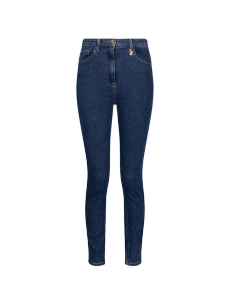  Elisabetta Franchi Vaqueros Skinny Con Logo - Azul 