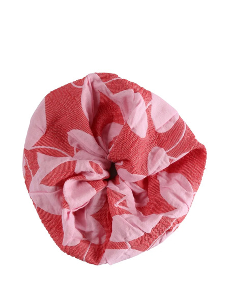  Elise Heart-print Scrunchie - Rojo 