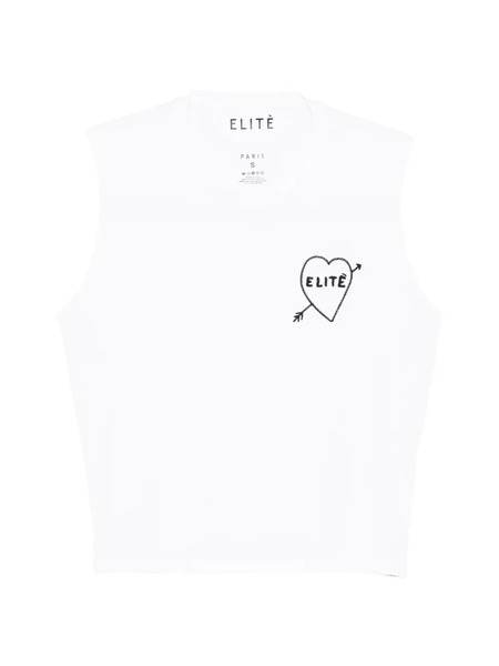  Elite Top Con Logo Bordado - Blanco 