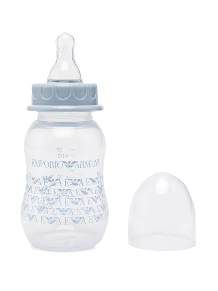  Emporio Armani Kids Biberón Con Logo Estampado - Azul 