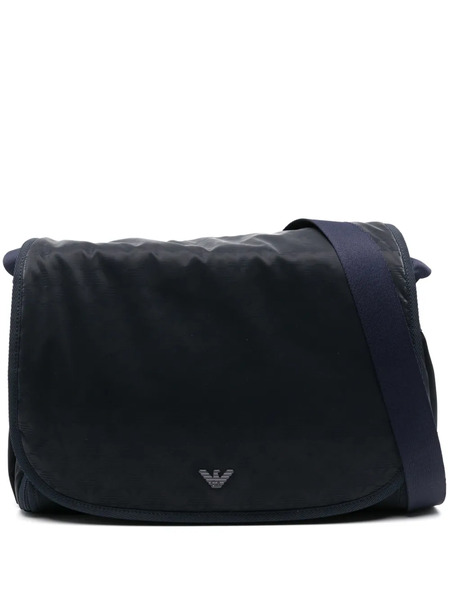  Emporio Armani Kids Bolso Cambiador Con Logo Estampado - Azul 