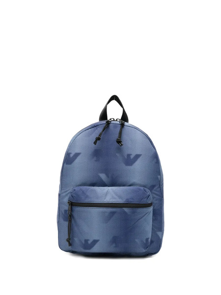  Emporio Armani Kids Mochila Con Logo Y Cremallera - Azul 