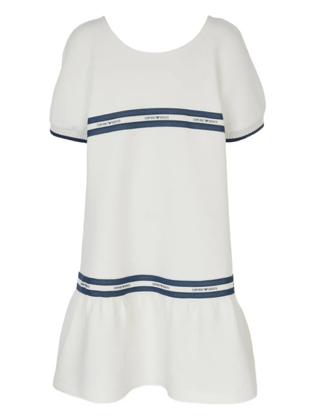  Emporio Armani Kids Vestido De Tejido Jersey - Blanco 