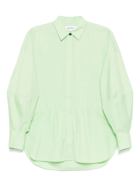  Enföld Camisa Con Pliegues - Verde 