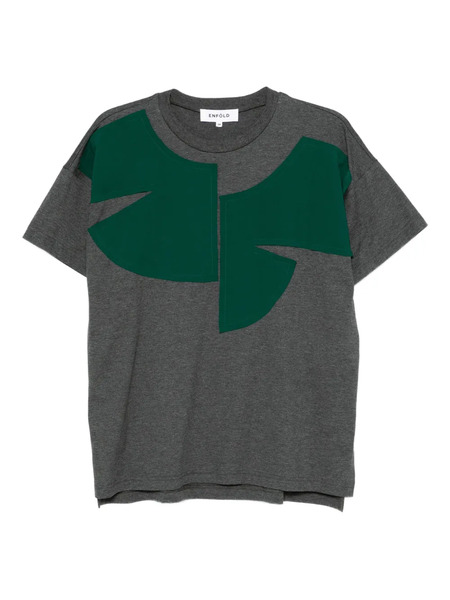  Enföld Camiseta Con Diseño Patchwork - Gris 