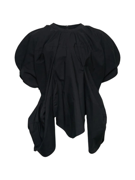  Enföld Top Alien Con Manga Drapeada - Negro 