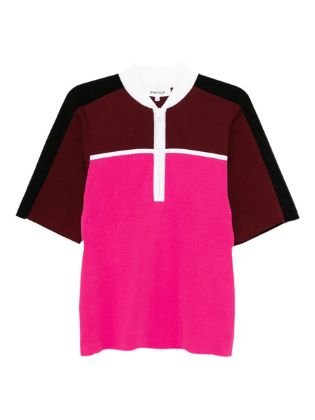  Enföld Top Con Diseño En Contraste - Rosa 