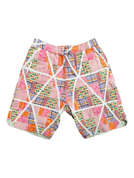  Engineered Garments Bermudas Con Diseño Patchwork - Orange Cotton Lace Patchwork 