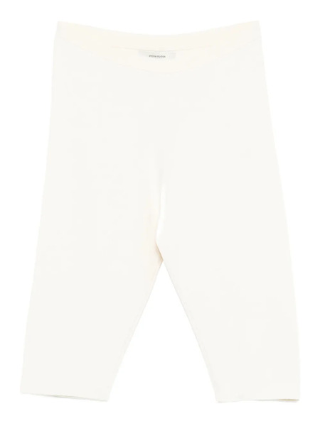  Entire Studios Pantalones Capri De Punto - Blanco 