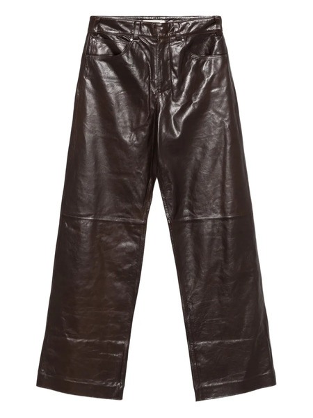  Entire Studios Pantalones De Piel - Marrón 