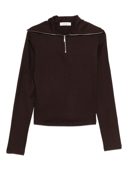  Entire Studios Sudadera Con Media Cremallera - Marrón 