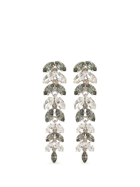  Erdem Crystal-embellished Drop Earrings - Plateado 