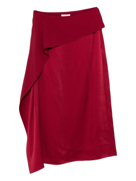  Erdem Falda Midi Drapeada - Rojo 