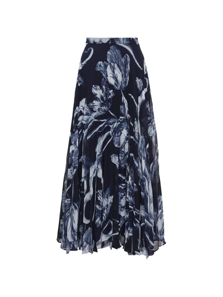  Erdem Falda Midi Plisada - Azul 