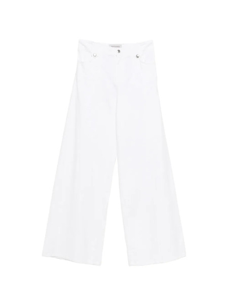  Ermanno Firenze Vaqueros Con Bordado Floral - Blanco 