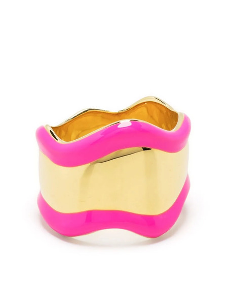  Eshvi Anillo De Dos Tonos - Dorado 