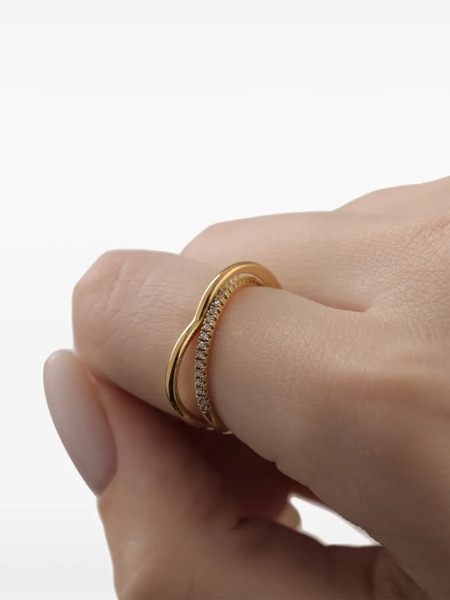  Eshvi Anillo Heartburst - Dorado 