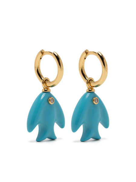  Eshvi Pendientes Con Diseño De Pez - Azul 
