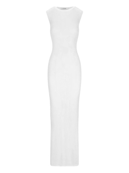  Ether Vestido Largo Tiaki Con Abertura Lateral - Blanco 