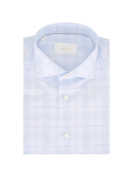  Eton Camisa A Cuadros - Azul 