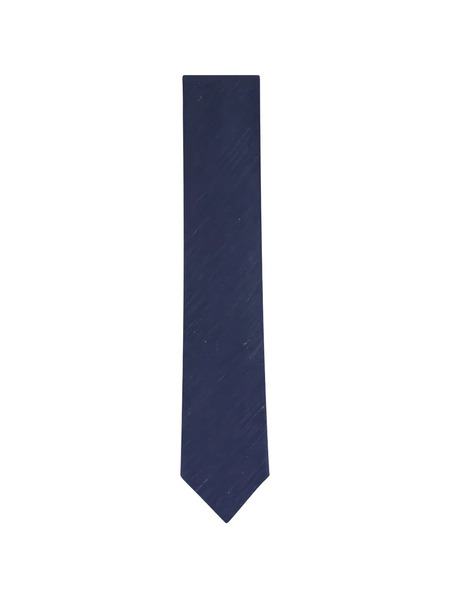  Eton Corbata Tejida De Seda Y Lino - Azul 
