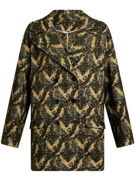  Etro Abrigo Con Doble Botonadura - Verde 